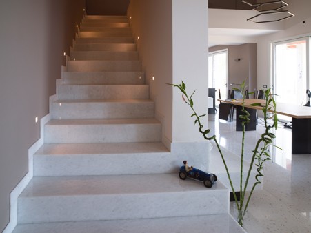 Staircases in marble granite and natural stone